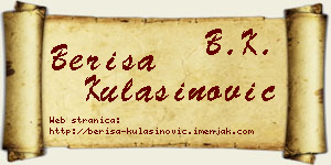 Beriša Kulašinović vizit kartica